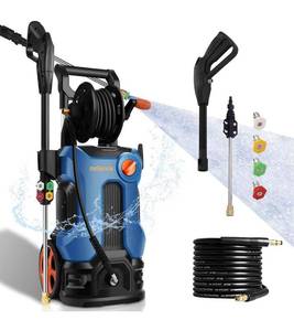 lot 73053 image: Electric Pressure Washer, 1800W High Power Washer, 2.1GPM Professional Electric Pressure Cleaner Machine with 4 Nozzles Foam Cannon,Best for Homes, Patios, Garden, Green