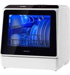 lot 73064 image: $$ NOVETE Compact Dishwashers with 5 L Built-in Water Tank & Inlet Hose, 5 Washing Programs, Baby Care, Air-Dry Function and LED Light - Retail $360