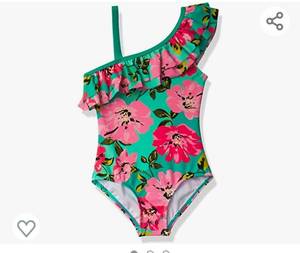 lot 73102 image: Kanu Surf Girls Morgan Floral Ruffle 1-Shoulder 1-Piece Swimsuit, Size 10