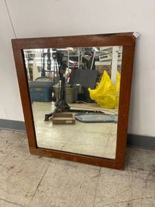 lot 5400 image: vintage beveled edge mirror