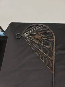 lot 5703 image: metal Shepard hook wspider & web 60