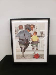lot 5880 image: Norman Rockwell framed canvas print