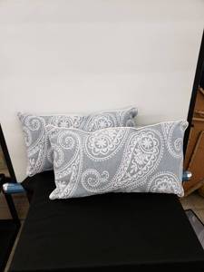 lot 5889 image: pair accent pillows bluewhite
