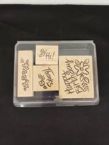 lot 5914 image: bday thanks hi stamp set