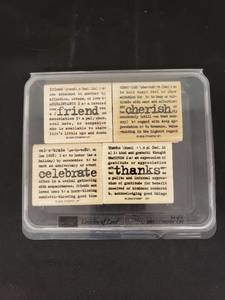 lot 5924 image: friendly words stamp set