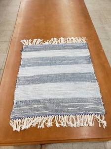 lot 5937 image: blue weaved rug