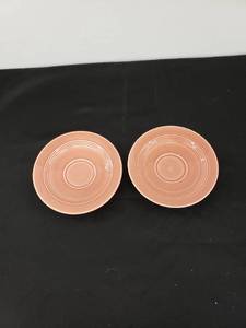 lot 5974 image: pair retro mauve saucers