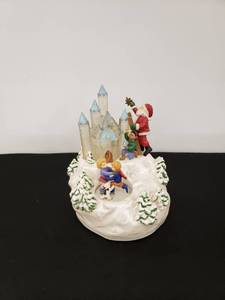 lot 6522 image: Christmas castle lighted music box works