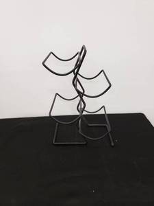 lot 6564 image: metal wine bottle holder