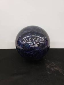 lot 6587 image: AMF blue swirl bowling ball