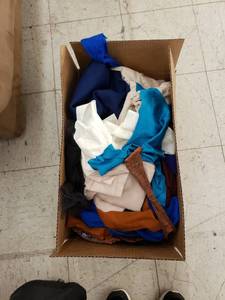 lot 6593 image: box of retro fabric