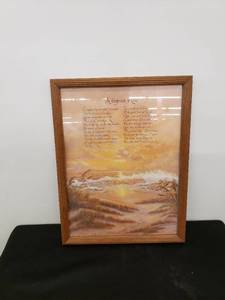 lot 6596 image: Footprints framed pic