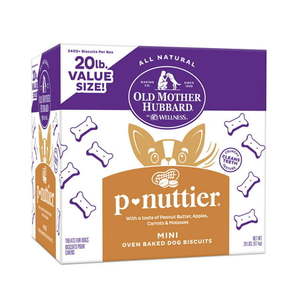 lot 6011 image: Old Mother Hubbard Classic P-Nuttier Biscuits Baked Dog Treats Mini 20 Pound Box