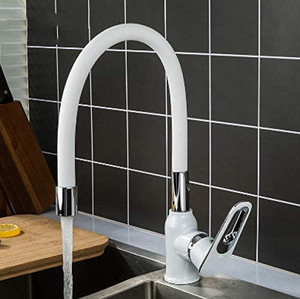 lot 6035 image: kitchen faucet Kitchen Sink Faucet Silica Gel Nose Pull Down Kitchen Faucet Cold and Hot Water Mixer Deck Mounted Tap