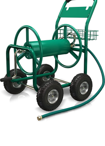 lot 6037 image: Retail $159.99 IMPACTHOR Garden Hose Reel Cart With Wheels, Heavy Duty Garden Cart, Waterproof
