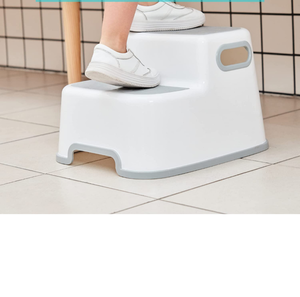 lot 6061 image: UNCLE WU Kids Step Stool (1 Pack) - Toddler Step Up Stool Adjustable Height for Kitchen - Bathroom Safety