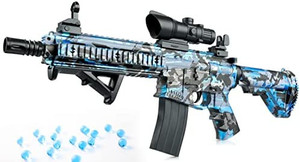 lot 7014 image: Electric Gel Ball Blaster 2 Modes with 10,000 Gel Balls, M416 Automatic Gel Ball Blaster Toy for Adults and Kids Ages 14 (Blue)