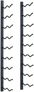 lot 7025 image: RHEADEDL Wine Rack Wall Mounted Storage 18 Bottle Shelf Design for Level Horizontal Label Display Plus Bonus Stainless Steel Cap and Pairing List, Black, 3 Foot, WR-WM-3-BLA