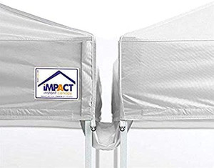 lot 7055 image: Impact Canopy 20-Foot Canopy Tent Rain Gutter, White