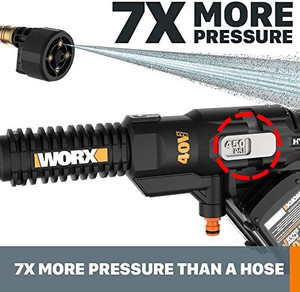 lot 7059 image: $140 RETAIL WORX 40V Power Share Hydroshot 2X20V Portable Power Cleaner (Batteries & Charger Included) - WG644