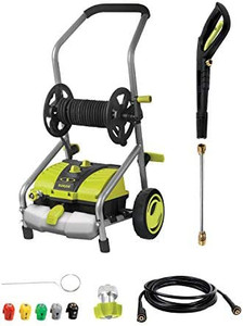lot 7072 image: RETAIL $120 Sun Joe SPX4001 2030 PSI 1.76 GPM 14.5 Amp Electric Pressure Washer wPressure Select Technology & Hose Reel