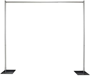 lot 7073 image: RETAIL $260 Crowd Control Center Pipe and Drape, Framework Backdrop Kit, Fixed uprights (8x12Fixed) Upgraded Version