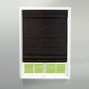 lot 7076 image: RADIANCE 2208838E Cordless Roman Shade Espresso, 36 W X 64 L
