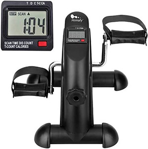 lot 8001 image: Mini Exercise Bike, himaly Under Desk Bike Pedal Exerciser Portable Foot Cycle Arm & Leg Peddler Machine with LCD Screen Displays