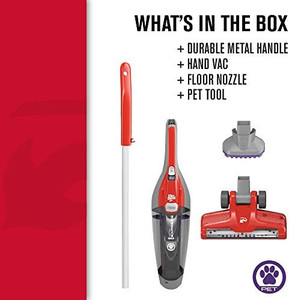 lot 8024 image: Dirt Devil Power Express Lite 3 in 1 Stick Vacuum SD22020B, Red