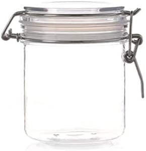 lot 8033 image: FixtureDisplays� Wire Clasp PET Jar 500 ml Spice Jar Seal Paint Oil Storage Jar Container Lock 18615-500ML-12PK