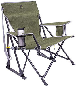 lot 8050 image: GCI Outdoor Kickback Rocker Portable Rocking Chair & Outdoor Camping Chair