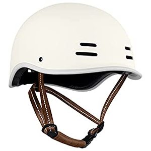 lot 25326 image: Retrospec Remi Adult Bike Helmet for Men & Women - Bicycle Helmet for Commuting, Road Biking, Skating, Matte Eggshell, Medium 57-59cm (B0998C63XC)
