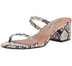lot 25295 image: Amazon Essentials Womens Thin Two Strap Heeled Slide Sandal Size 7