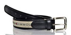 lot 25334 image: Tommy Hilfiger Black Leather Belt