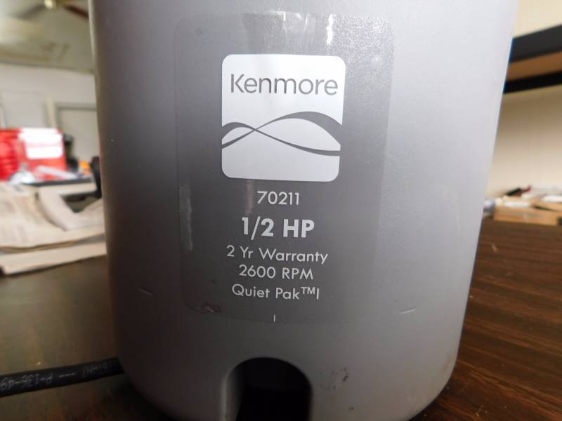 lot 1087 image: Kenmore 12 horse garbage disposal