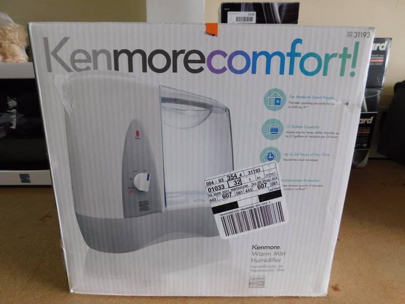 lot 1134 image: Kenmore warm mist humidifier