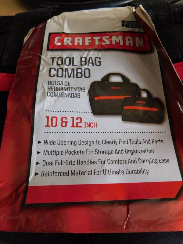 lot 1140 image: Craftsman tool bag combo