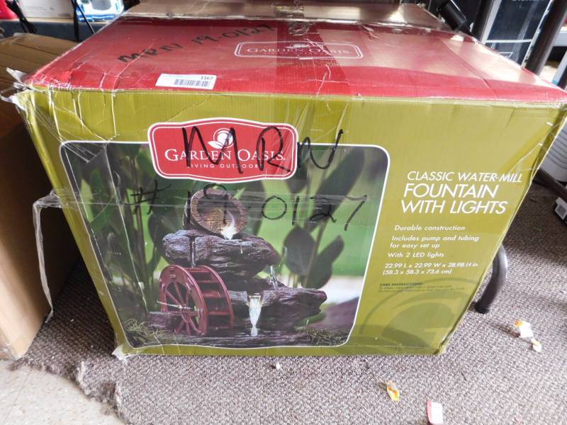 lot 1167 image: water fountain with lights