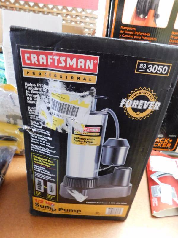 lot 1192 image: Craftsman 12 horse sump pump