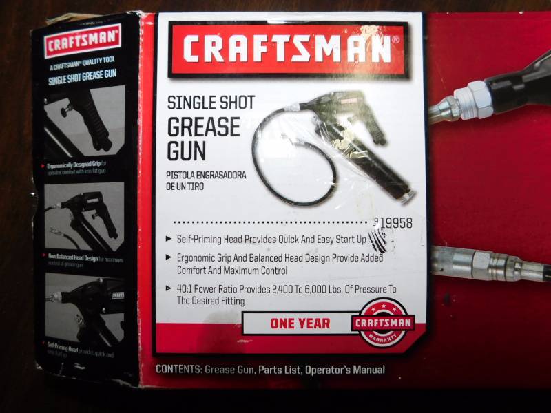 Craftsman single shot grease gun | North Wichita Name Brand Tool