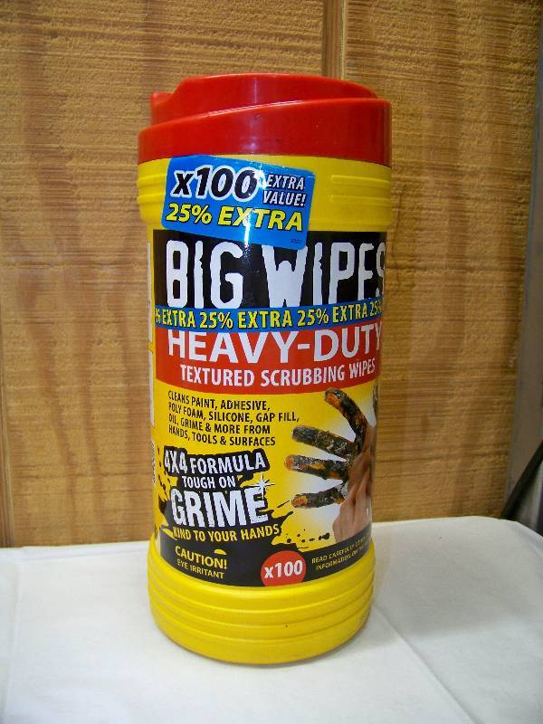 lot 77 image: 6 Containers Big Wipes Heavy Duty Textured Scrubbing Wipes