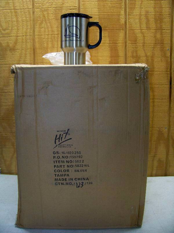 lot 139 image: Case of 36 Stainless Steel Coffee Mugs