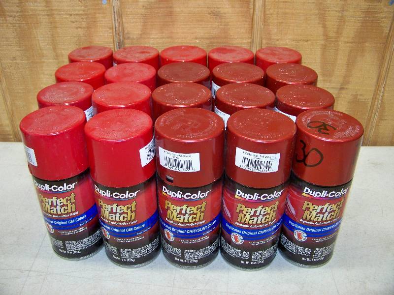 lot 206 image: 20 Cans Dupli-Color Perfect Match Premium Automotive Paint