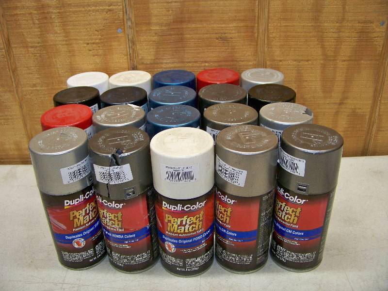 lot 210 image: 20 Cans Dupli-Color Perfect Match Premium Automotive Paint