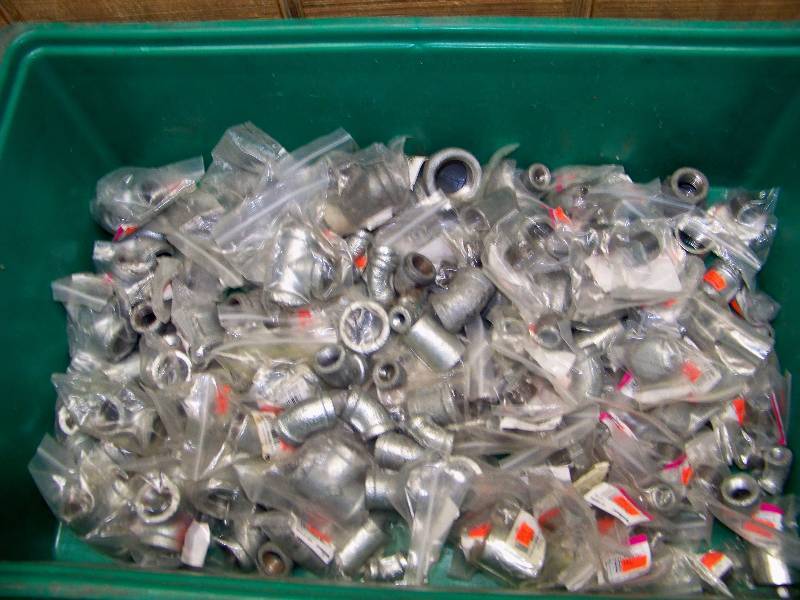 lot 216 image: Rigid Tees, Couplings, End Caps, Plugs and Elbows