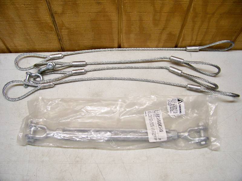 lot 234 image: Turnbuckle and Steel Cable Loops