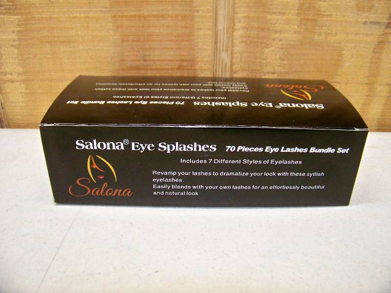 lot 279 image: 2 Boxes Salona Eye Splashes 70 Piece Eyelash Bundle Sets