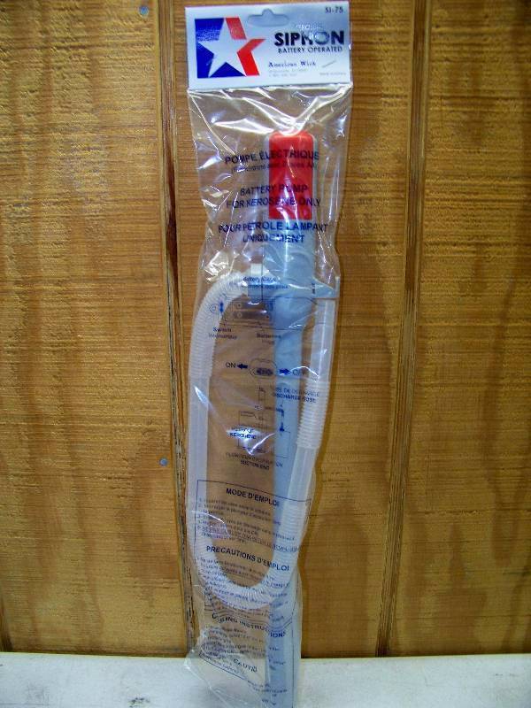 lot 283 image: 2 Amerian Wick Battery Operated Kerosene Siphon