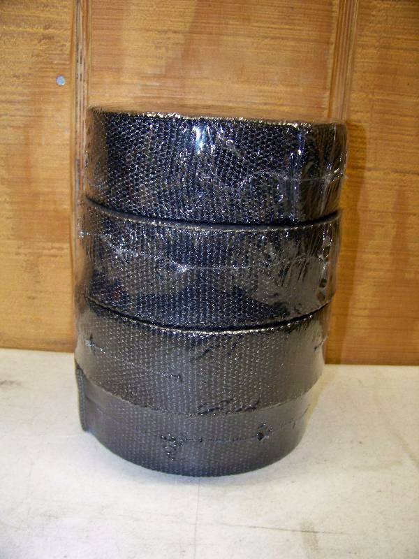 lot 286 image: 4 Rolls Black Fiberglass Exhaust Header Pipe Heat Wrap Tape