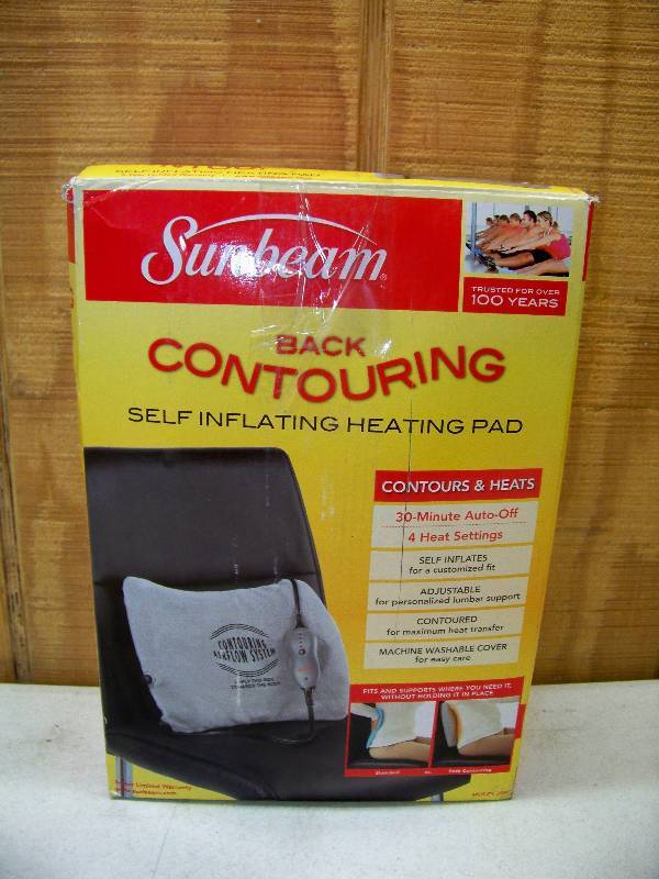 lot 358 image: Sunbeam Back Contouring Self Inflating Heating Pad